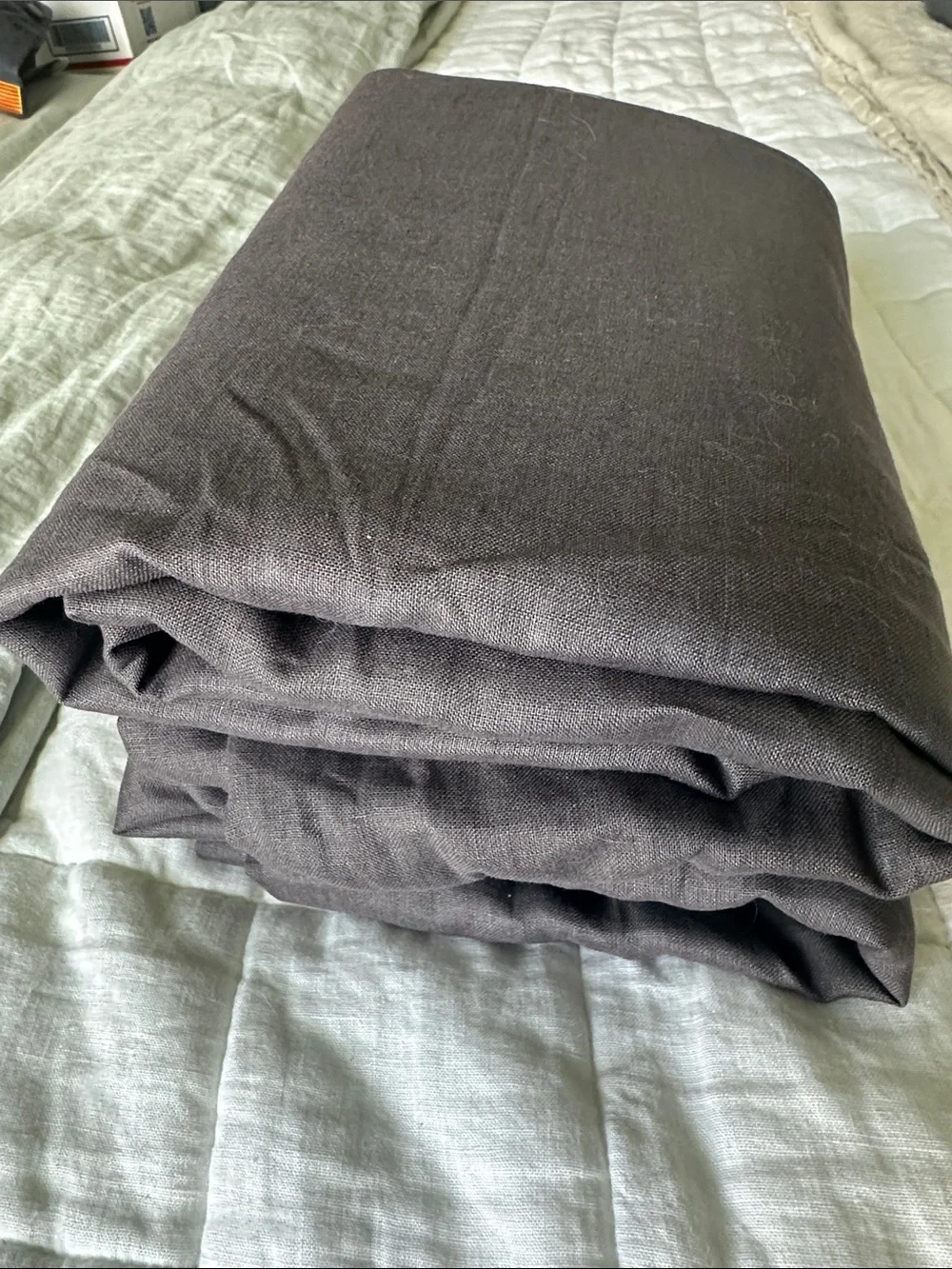 Quince European Linen Curtain -Set 48x84 - Storm